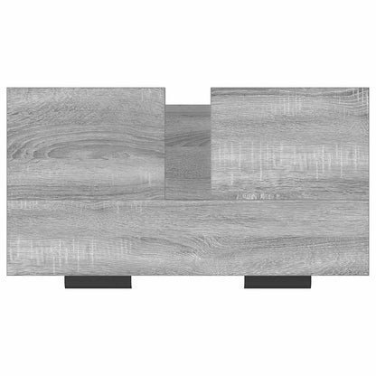 vidaXL Badschrank Grau Sonoma 64,5x33,5x59 cm Holzwerkstoff
