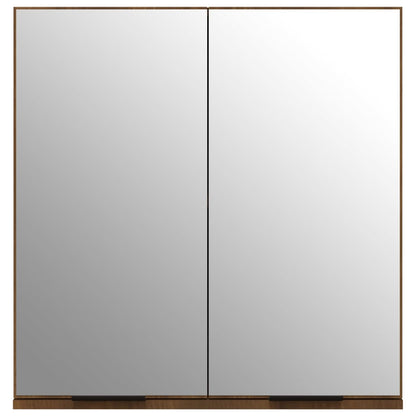 vidaXL Bad-Spiegelschrank Braun Eichen-Optik 64x20x67 cm