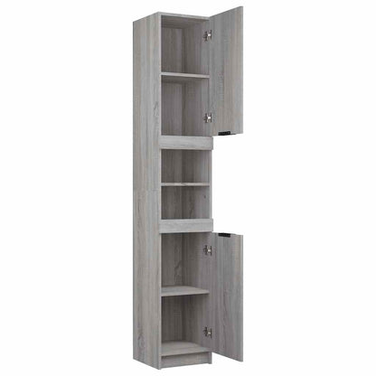 vidaXL Badschrank Grau Sonoma 32x34x188,5 cm Holzwerkstoff