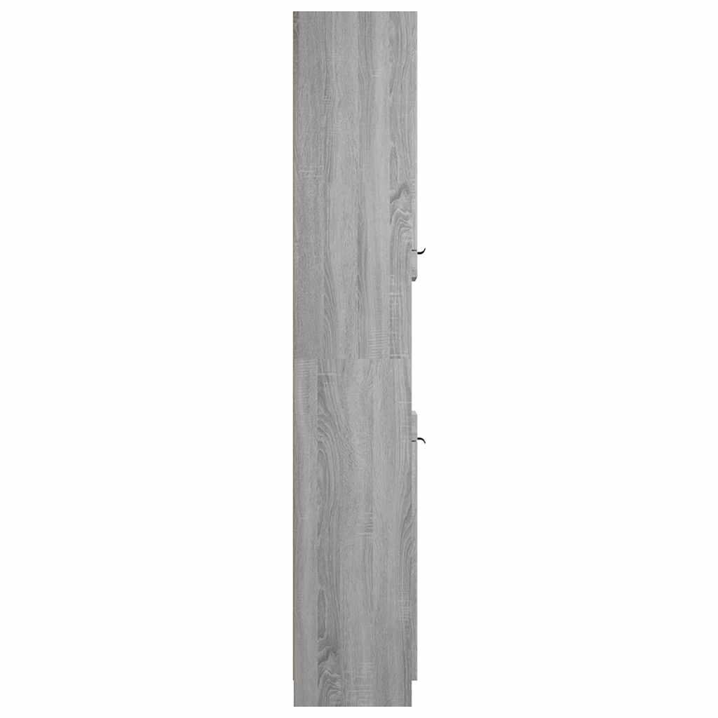 vidaXL Badschrank Grau Sonoma 32x34x188,5 cm Holzwerkstoff