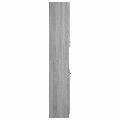 vidaXL Badschrank Grau Sonoma 32x34x188,5 cm Holzwerkstoff