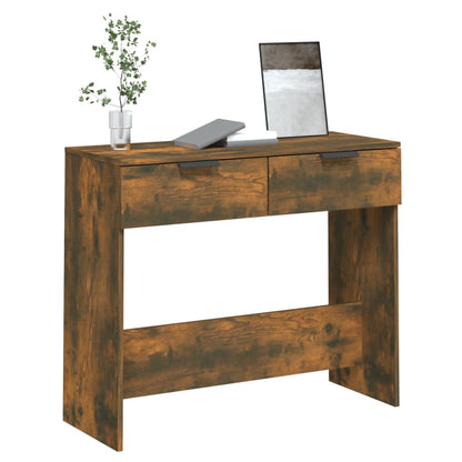 vidaXL Console Chêne Fumé 90x36x75 cm Bois d'ingénierie