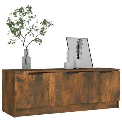 Meuble TV vidaXL chêne fumé 102x35x36,5 cm bois d'ingénierie