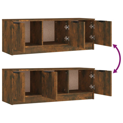 Meuble TV vidaXL chêne fumé 102x35x36,5 cm bois d'ingénierie