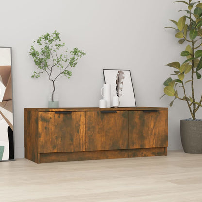 Meuble TV vidaXL chêne fumé 102x35x36,5 cm bois d'ingénierie