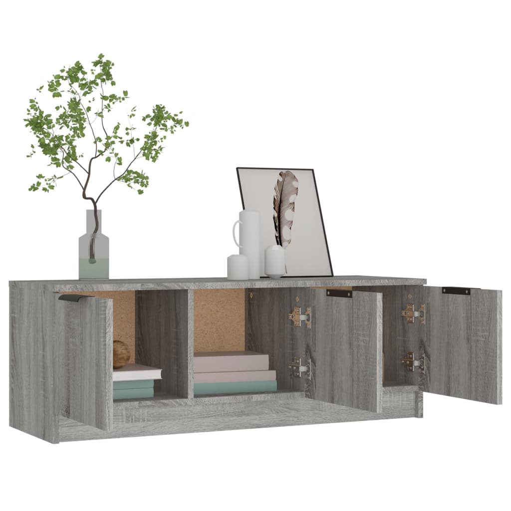 vidaXL Meuble TV gris Sonoma 102x35x36,5 cm Aggloméré