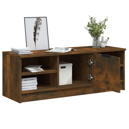 vidaXL Meuble TV chêne fumé 102x35,5x36,5 cm bois d'ingénierie
