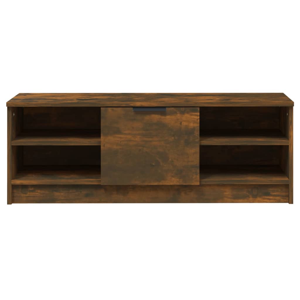 vidaXL Meuble TV chêne fumé 102x35,5x36,5 cm bois d'ingénierie