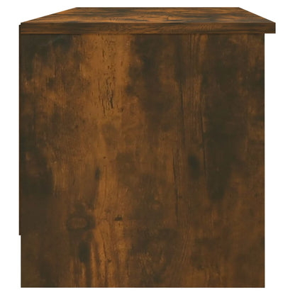 vidaXL Meuble TV chêne fumé 102x35,5x36,5 cm bois d'ingénierie