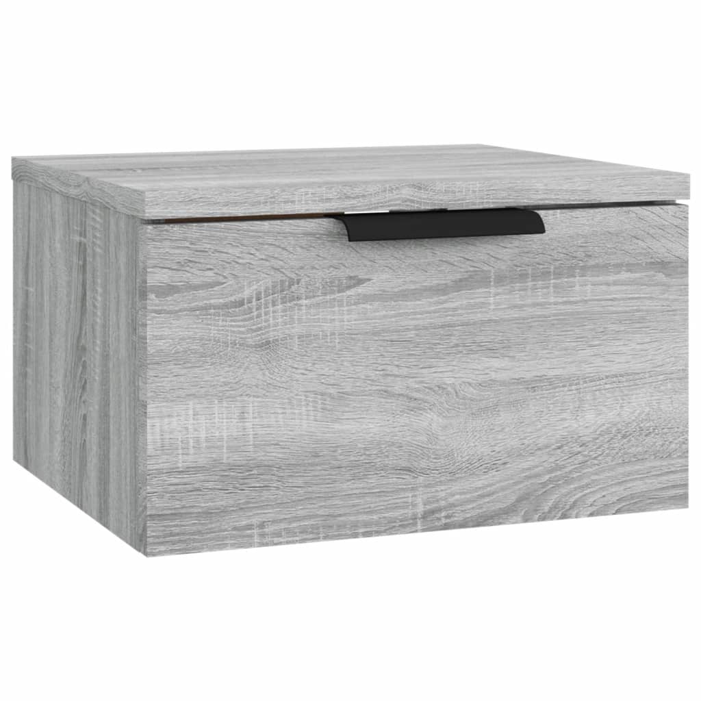 vidaXL Wand-Nachttisch Grau Sonoma 34x30x20 cm