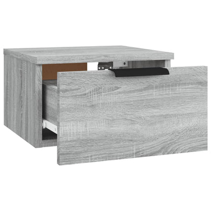 vidaXL Wand-Nachttisch Grau Sonoma 34x30x20 cm