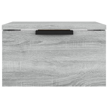 vidaXL Wand-Nachttische 2 Stk. Grau Sonoma 34x30x20 cm