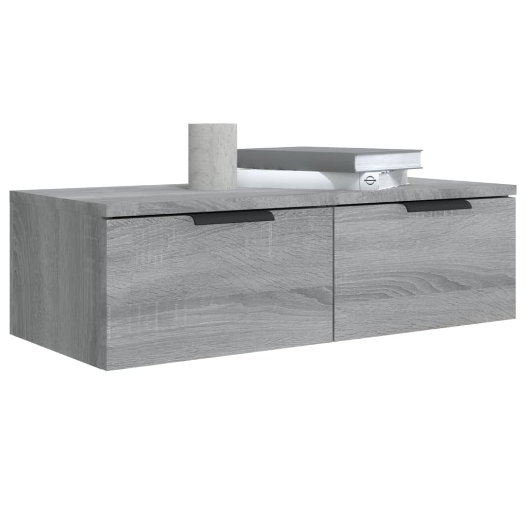 vidaXL Armoire murale gris Sonoma 68x30x20 cm aggloméré