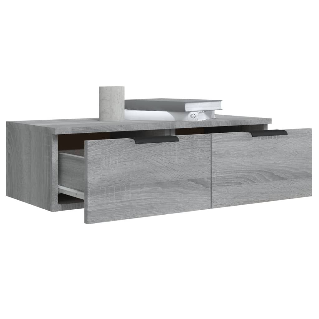 vidaXL Armoire murale gris Sonoma 68x30x20 cm aggloméré
