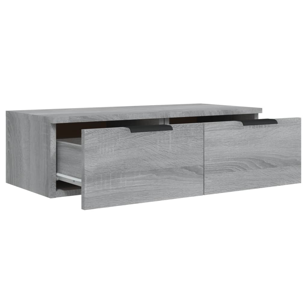 vidaXL Armoire murale gris Sonoma 68x30x20 cm aggloméré