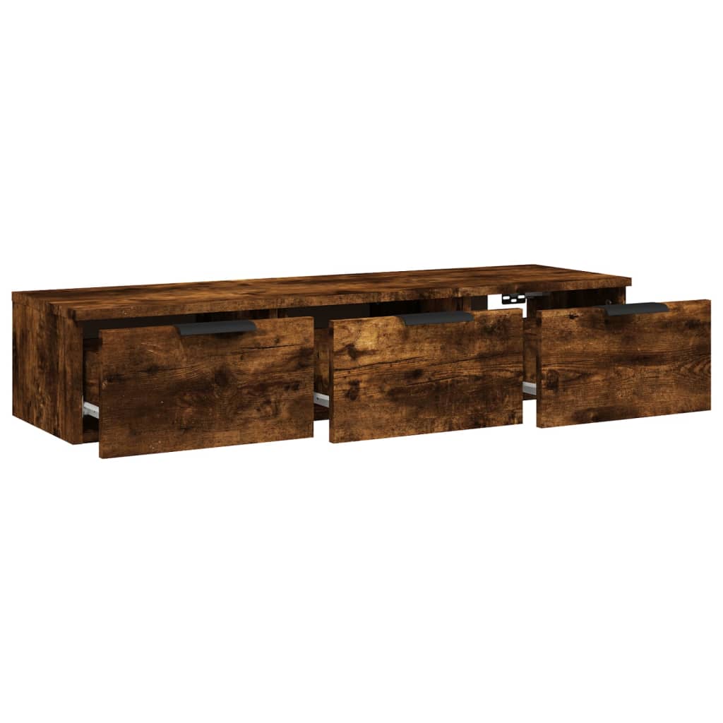 vidaXL Wandschrank Räuchereiche 102x30x20 cm Holzwerkstoff