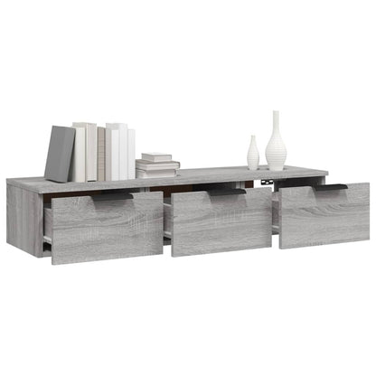 vidaXL Wandschrank Grau Sonoma 102x30x20 cm Holzwerkstoff