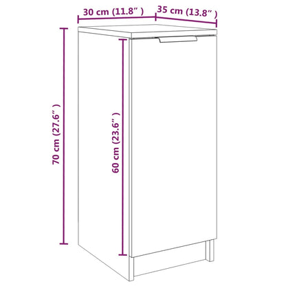 vidaXL Meuble à chaussures chêne fumé 30x35x70 cm bois d'ingénierie