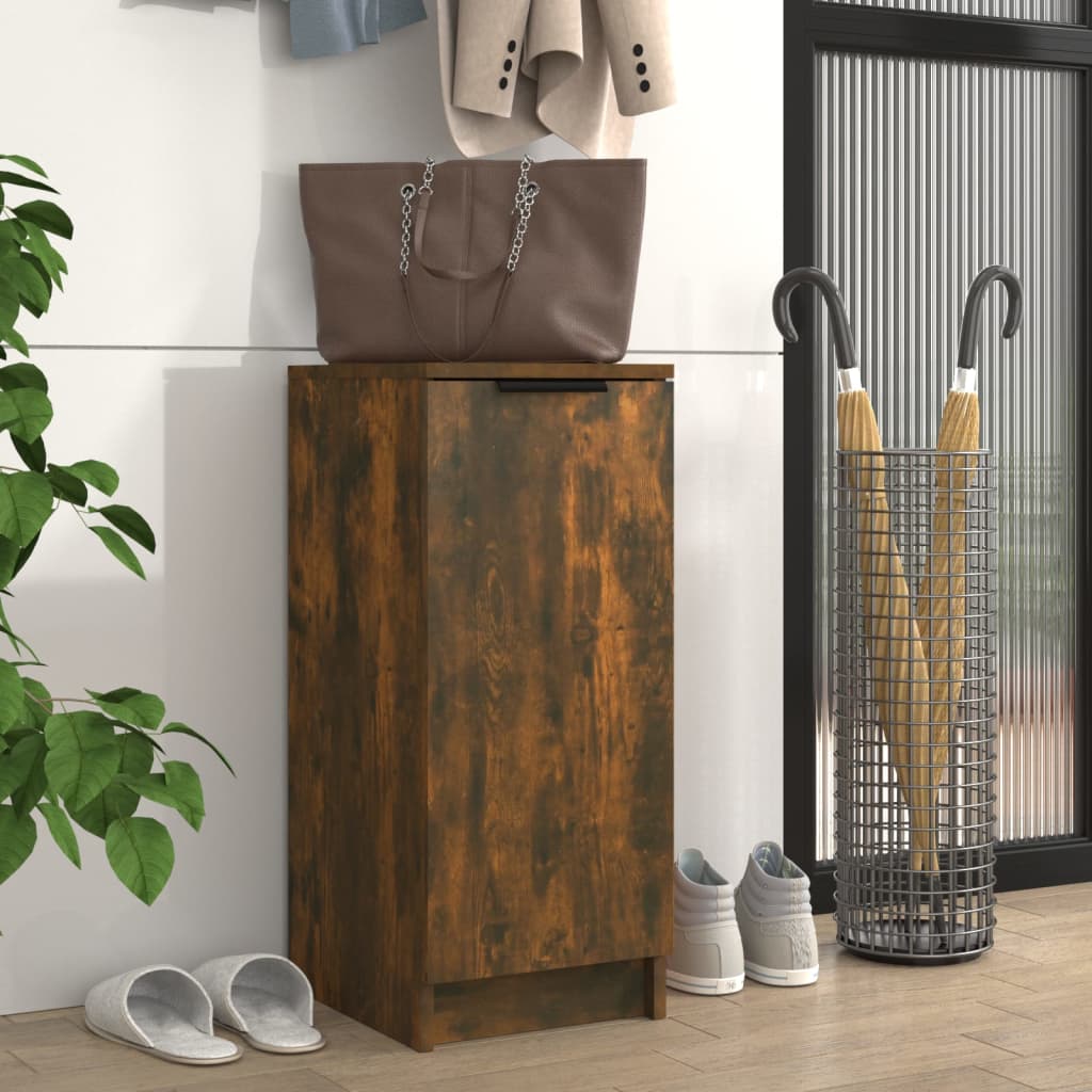 vidaXL Meuble à chaussures chêne fumé 30x35x70 cm bois d'ingénierie