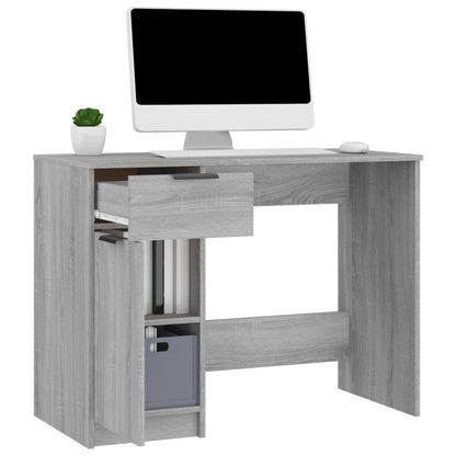 vidaXL Bureau Gris Sonoma 100x50x75 cm Bois d'ingénierie