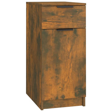 vidaXL Meuble de bureau Chêne fumé 33,5x50x75 cm Bois d'ingénierie