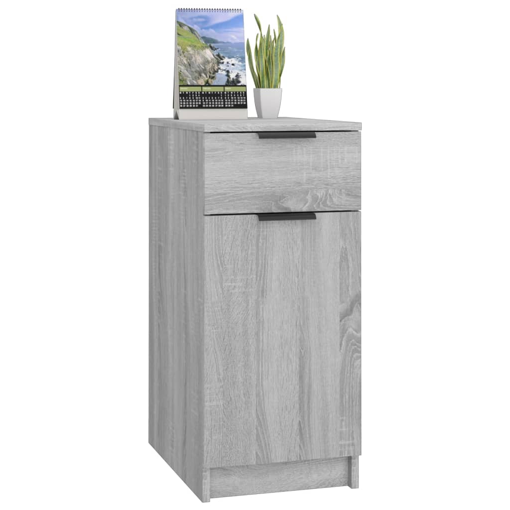 vidaXL Meuble de bureau Gris Sonoma 33,5x50x75 cm Bois d'ingénierie