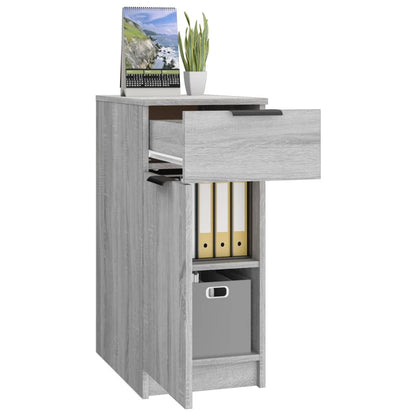 vidaXL Meuble de bureau Gris Sonoma 33,5x50x75 cm Bois d'ingénierie