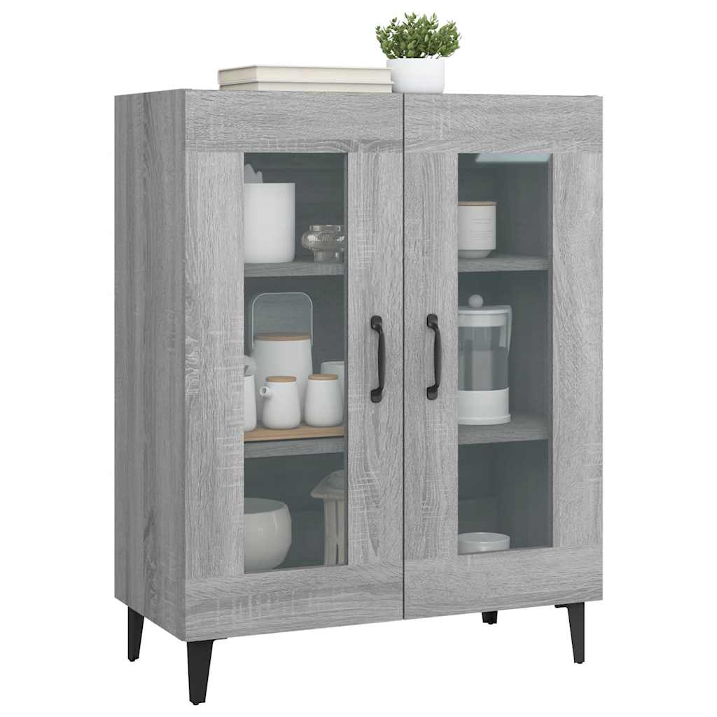 vidaXL Buffet en aggloméré gris chêne sonoma 69,5x34x90 cm