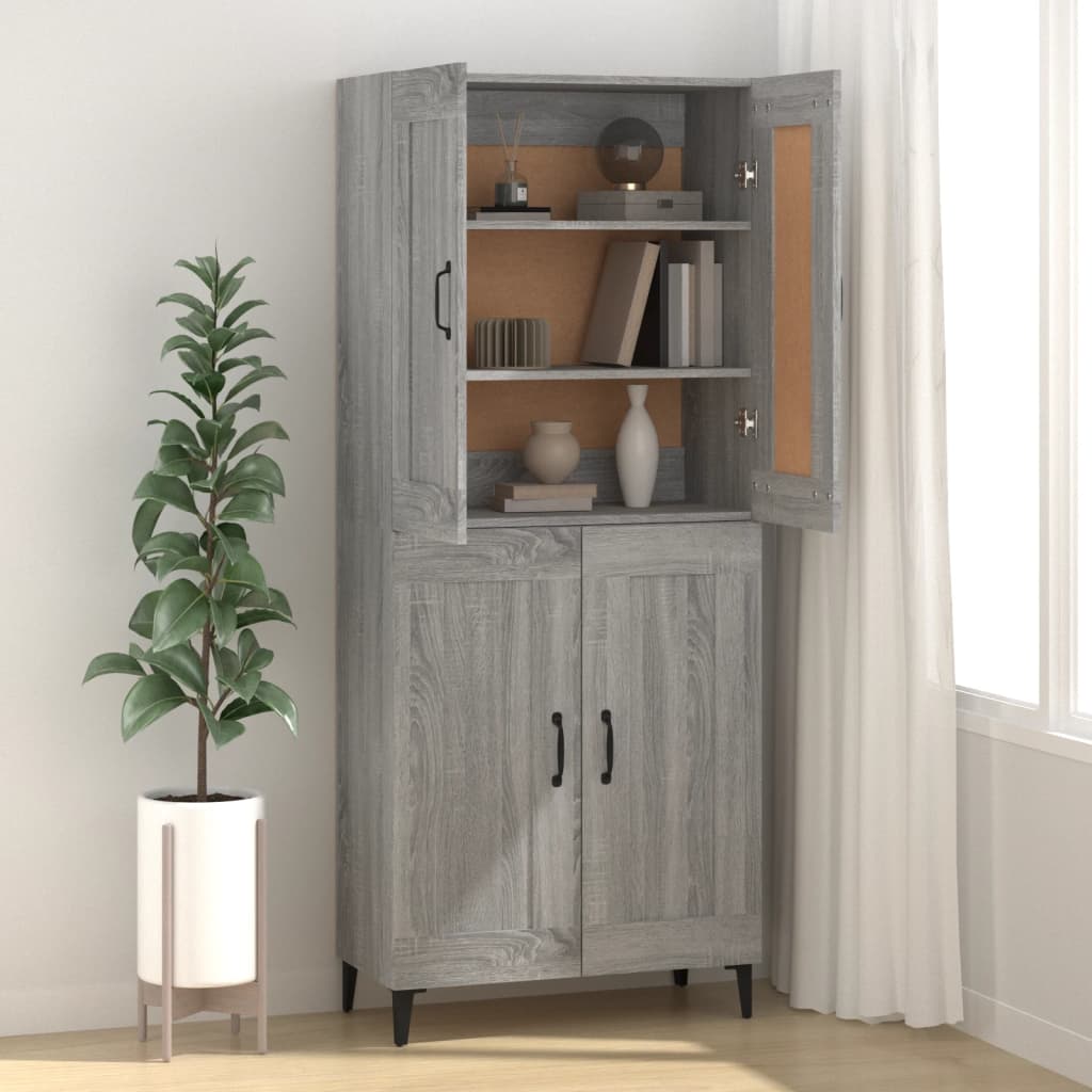 vidaXL Sideboard Grau Sonoma 69,5x34x90 cm Holzwerkstoff