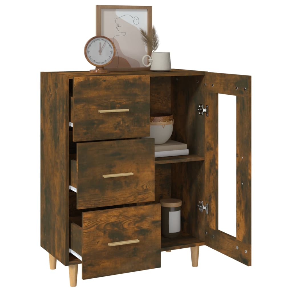 vidaXL Buffet chêne fumé 69,5x34x90 cm Bois d'ingénierie