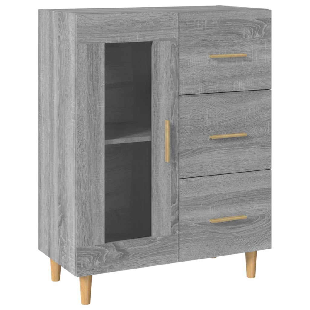 vidaXL Buffet en aggloméré gris chêne sonoma 69,5x34x90 cm