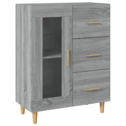 vidaXL Buffet en aggloméré gris chêne sonoma 69,5x34x90 cm
