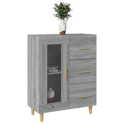 vidaXL Buffet en aggloméré gris chêne sonoma 69,5x34x90 cm