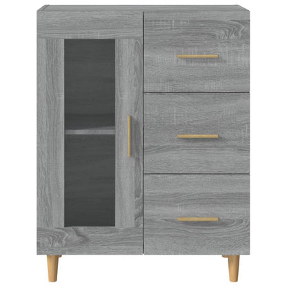 vidaXL Buffet en aggloméré gris chêne sonoma 69,5x34x90 cm
