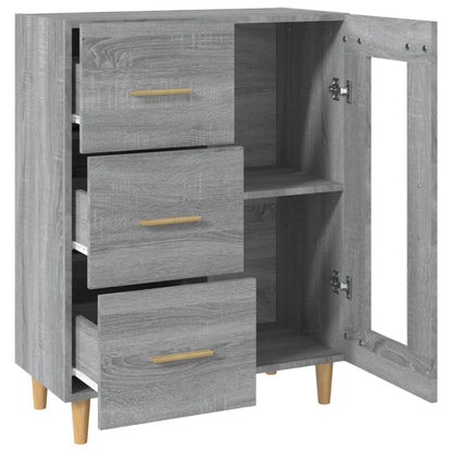 vidaXL Buffet en aggloméré gris chêne sonoma 69,5x34x90 cm