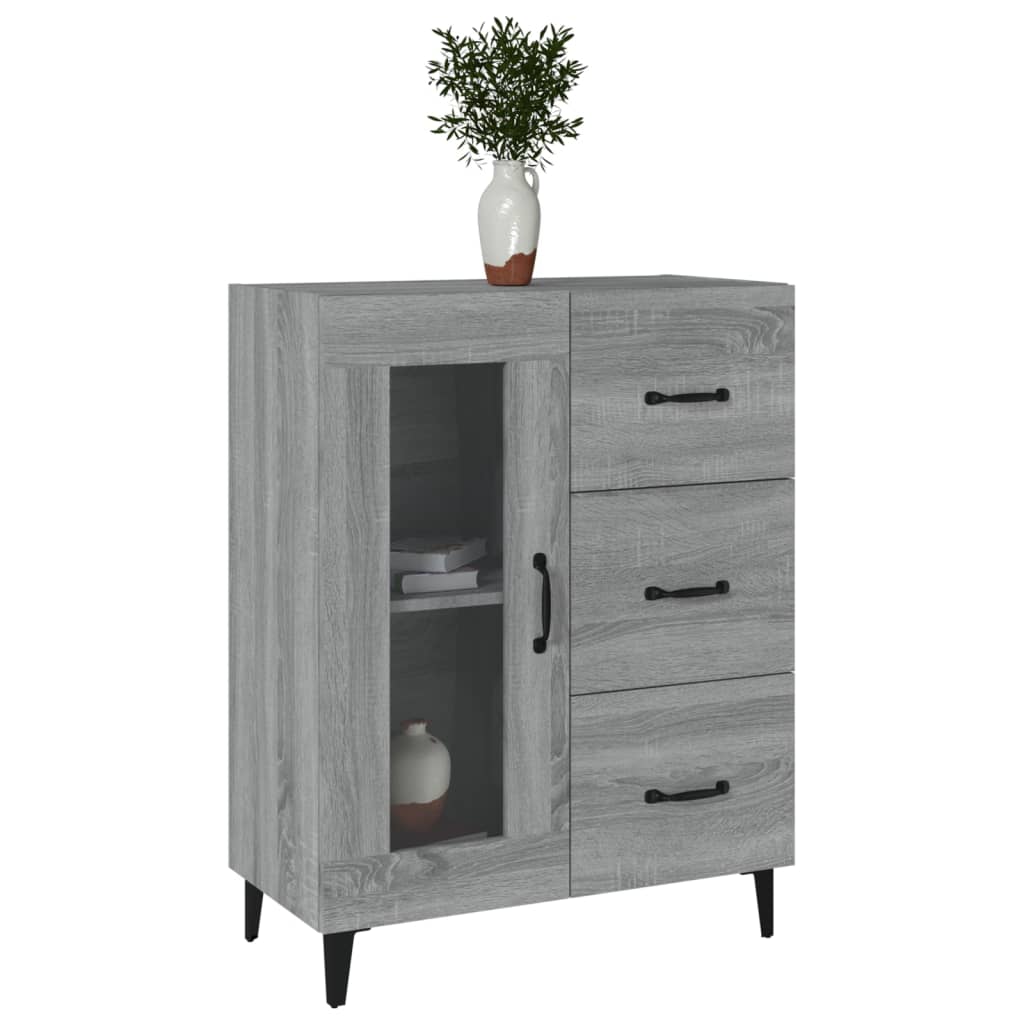 vidaXL Sideboard Grau Sonoma 69,5x34x90 cm Holzwerkstoff