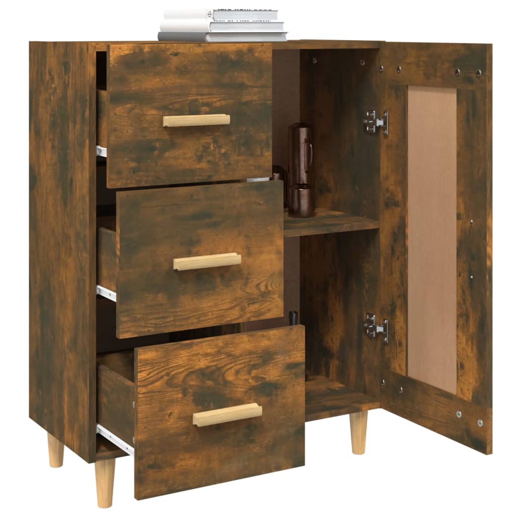 vidaXL Sideboard Räuchereiche 69,5x34x90 cm Holzwerkstoff
