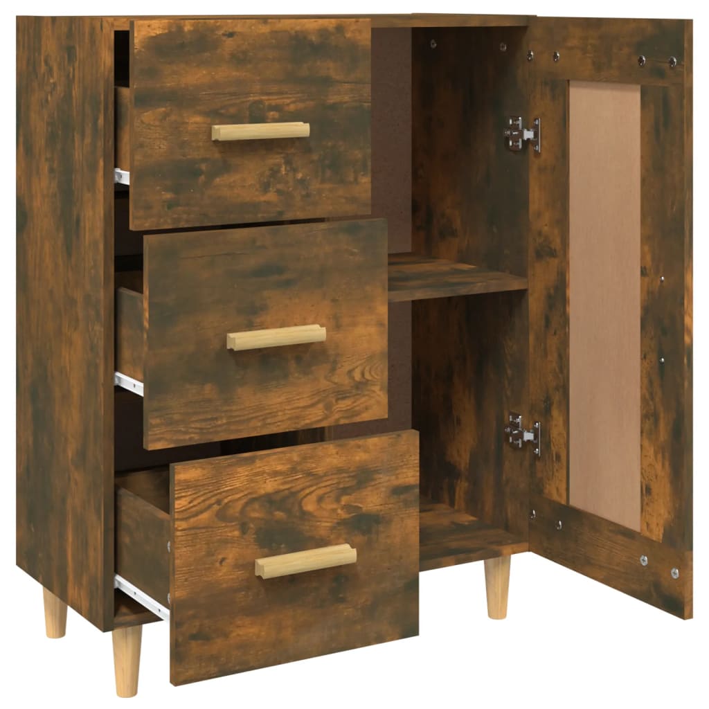 vidaXL Sideboard Räuchereiche 69,5x34x90 cm Holzwerkstoff