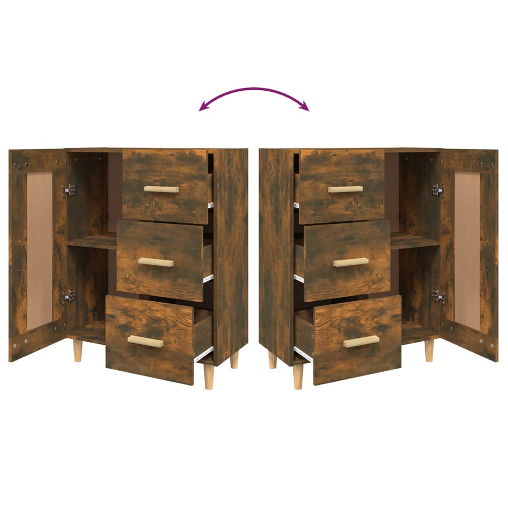 vidaXL Sideboard Räuchereiche 69,5x34x90 cm Holzwerkstoff