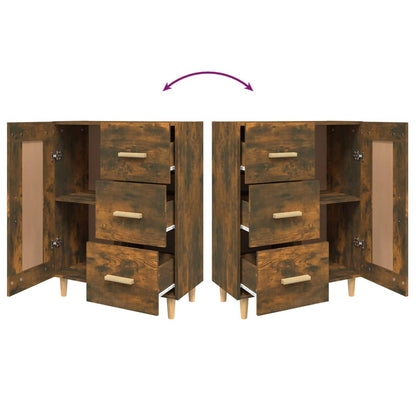 vidaXL Sideboard Räuchereiche 69,5x34x90 cm Holzwerkstoff