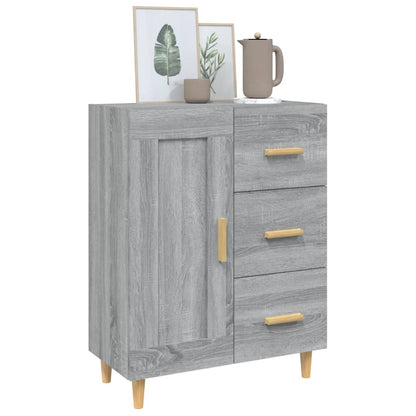 vidaXL Buffet en aggloméré gris chêne sonoma 69,5x34x90 cm
