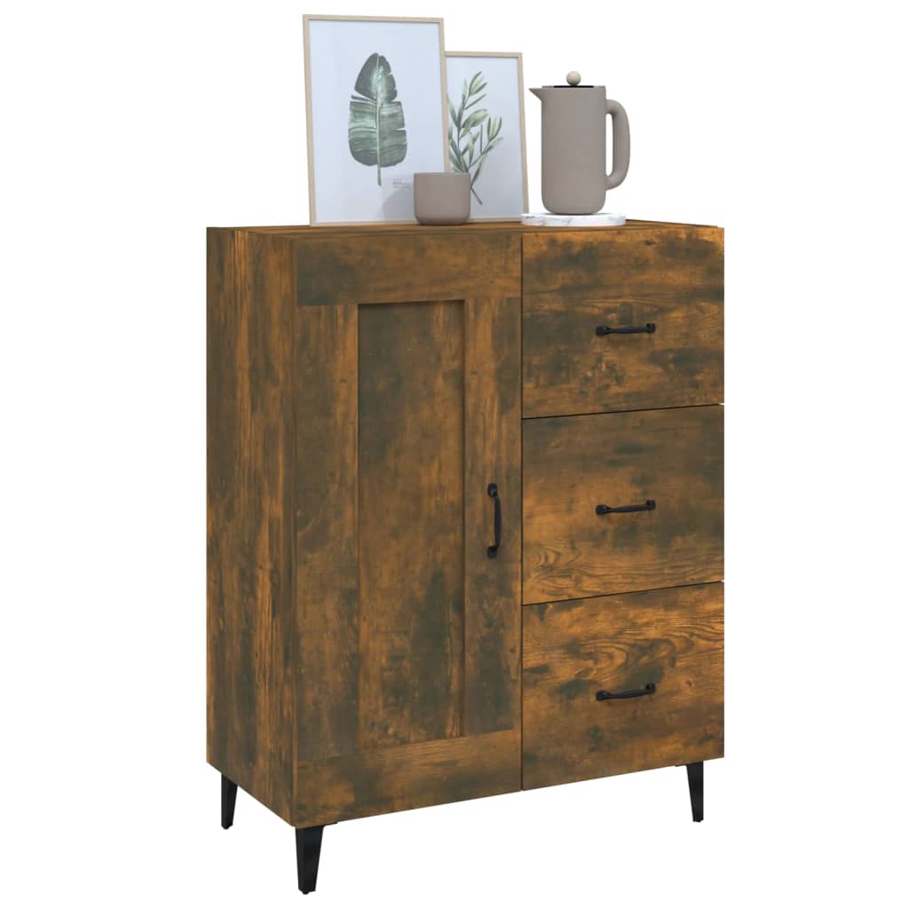 vidaXL Sideboard Räuchereiche 69,5x34x90 cm Holzwerkstoff