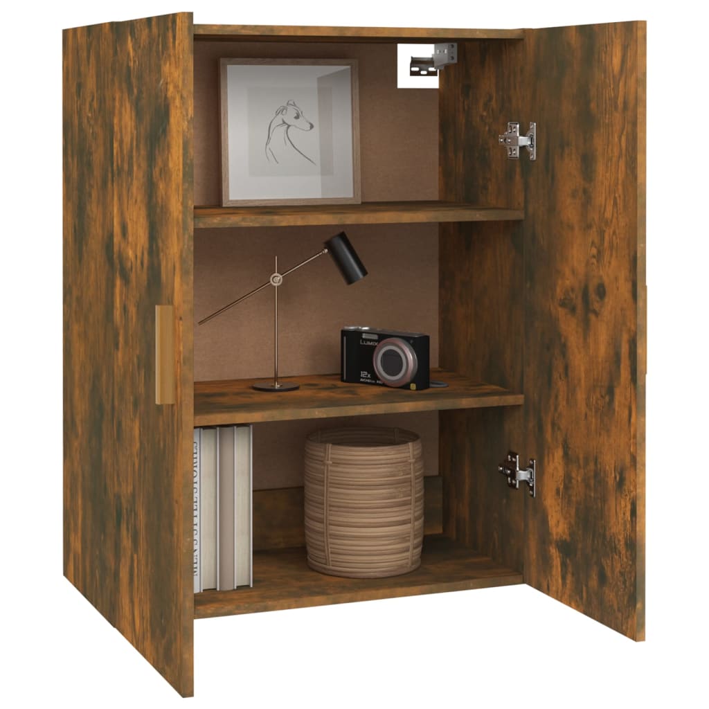 vidaXL Meuble haut chêne fumé 69,5x34x90 cm