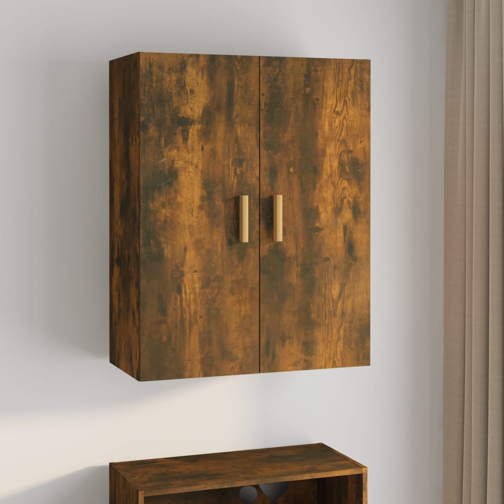 vidaXL Meuble haut chêne fumé 69,5x34x90 cm