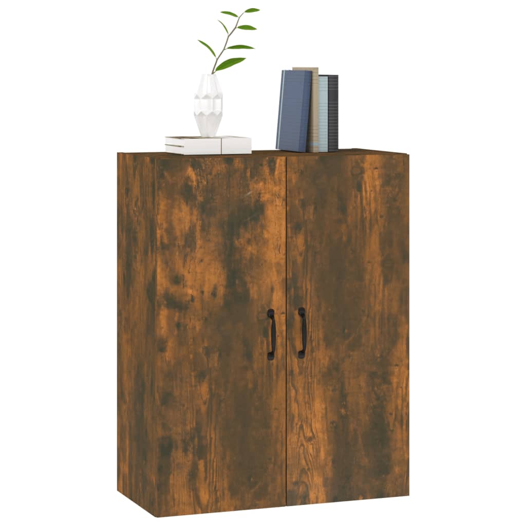 vidaXL Armoire murale chêne fumé 69,5x34x90 cm bois d'ingénierie