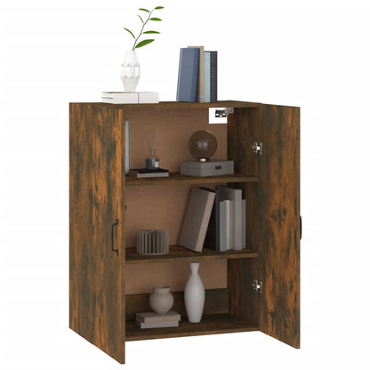 vidaXL Armoire murale chêne fumé 69,5x34x90 cm bois d'ingénierie
