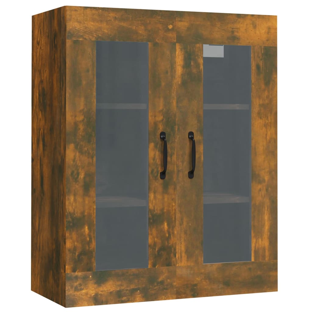 vidaXL Meuble haut chêne fumé 69,5x34x90 cm