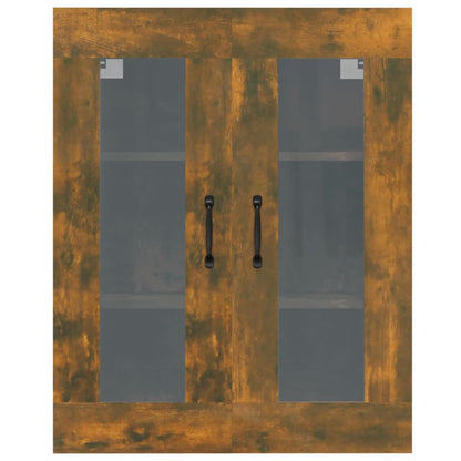 vidaXL Meuble haut chêne fumé 69,5x34x90 cm