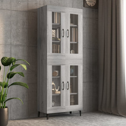 vidaXL Meuble haut gris Sonoma 69,5x34x90 cm