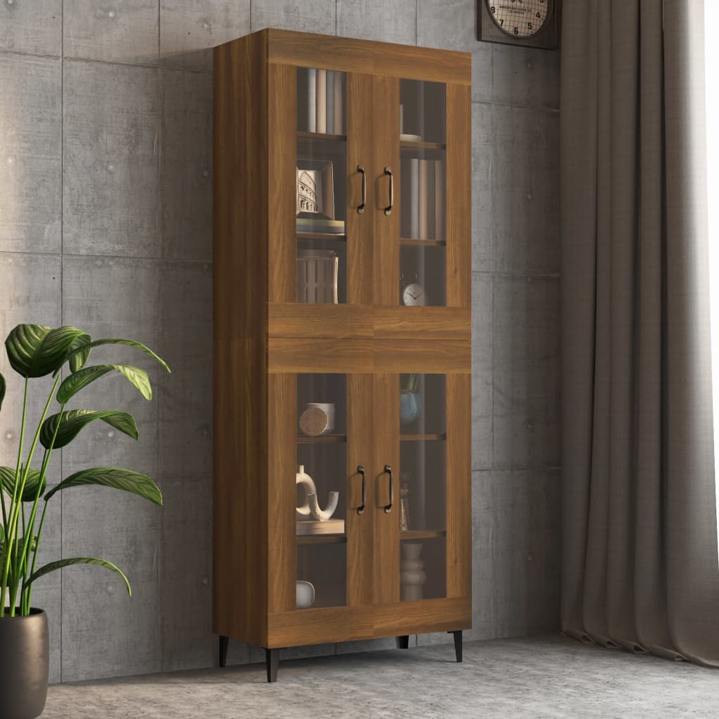 vidaXL Armoire murale aspect chêne marron 69,5x34x90 cm